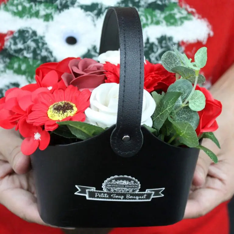 Tvålblommor Röd Bukett Presentkorg