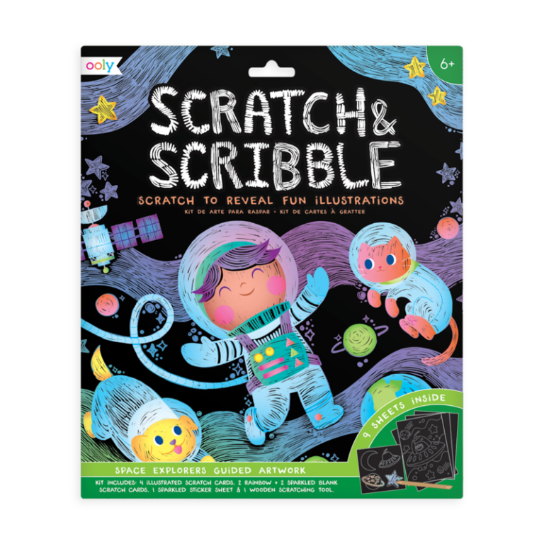 OOLY Skrapmotiv Rymdforskare Art Kit