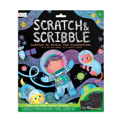 OOLY Skrapmotiv Rymdforskare Art Kit