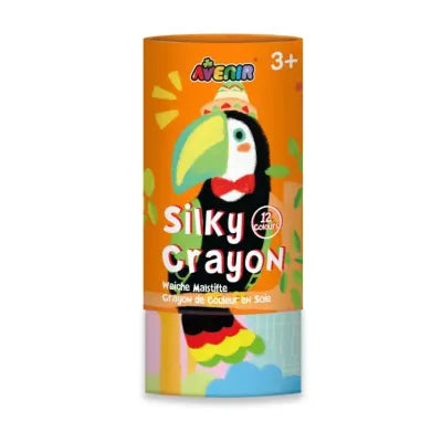 AVENIR Gel Crayons Toucan Silky Crayons Watercolor + Coloring Poster - Set of 12