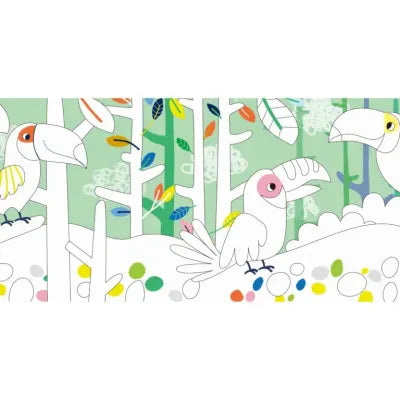 AVENIR Gel Crayons Toucan Silky Crayons Watercolor + Coloring Poster - Set of 12