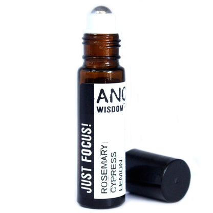 113176-6 Just Focus Ancient Wisdom Roll On Rena Eteriska Oljeblandningar för Aromaterapi 10 ml