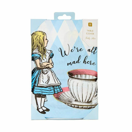 Alice i Underlandet blå bordsduk