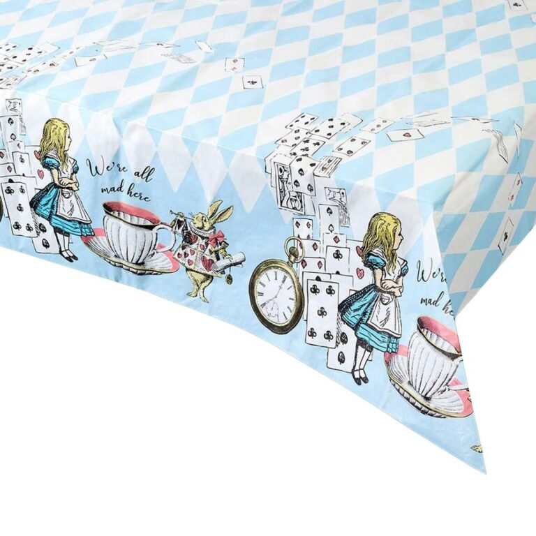 Alice i Underlandet blå bordsduk