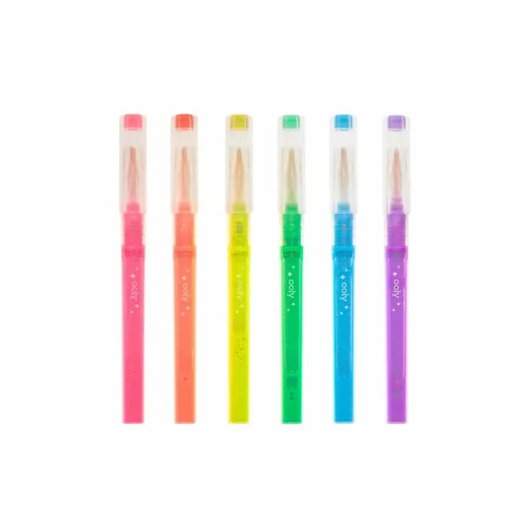 Neon glittriga överstrykningspennor