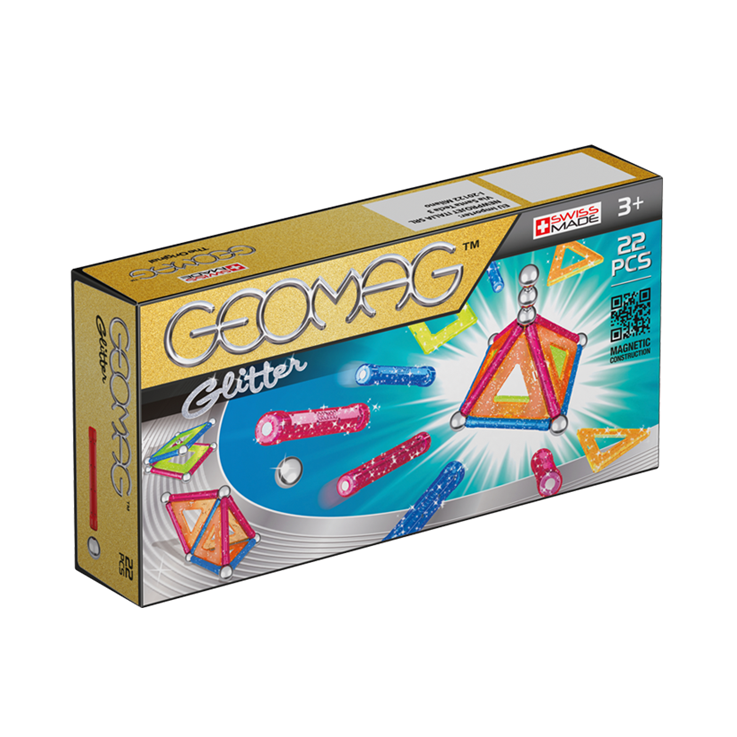 Geomag Glitter Konstruktionsleksak Magnetiska Delar, 22 st