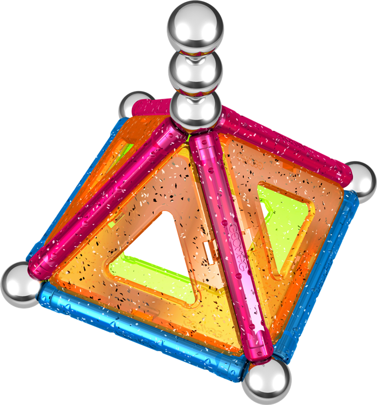 Geomag Glitter Konstruktionsleksak Magnetiska Delar, 22 st