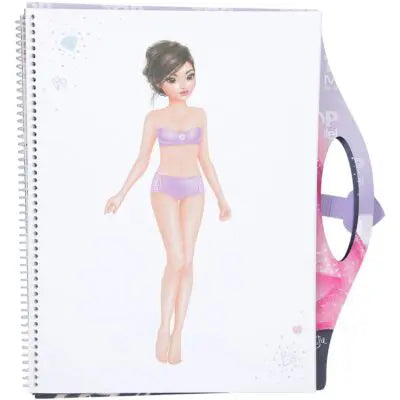 TOPModel Spiralbunden Målarbok Styla med Stickers Glamour
