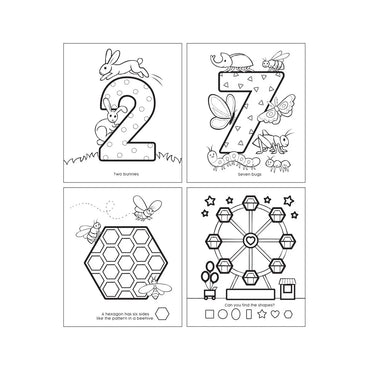 OOLY Målarbok 123 Shapes and Numbers Toddler