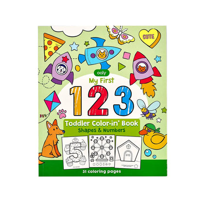 OOLY Målarbok 123 Shapes and Numbers Toddler