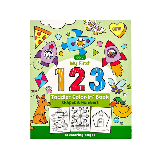 OOLY Målarbok 123 Shapes and Numbers Toddler