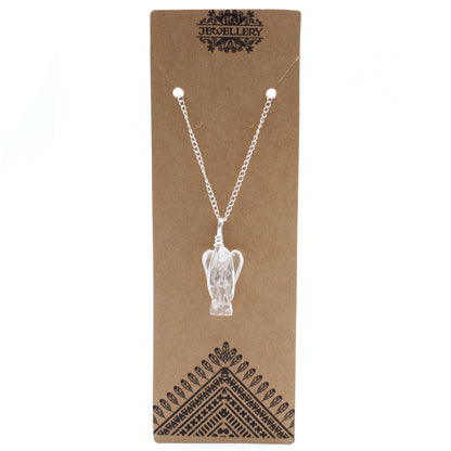 Kristaller Guardian Angel Pendant - Rock Quartz
