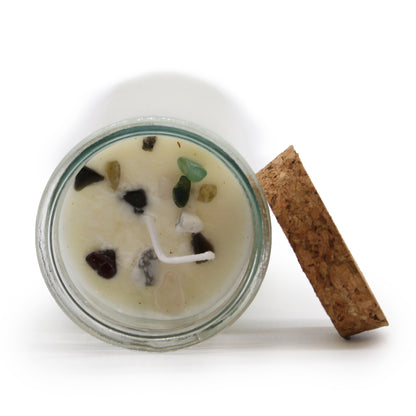 Scented candle Magic Spell Seduction - gemstones with Ylang Ylang &amp; Patchouli - Seduction