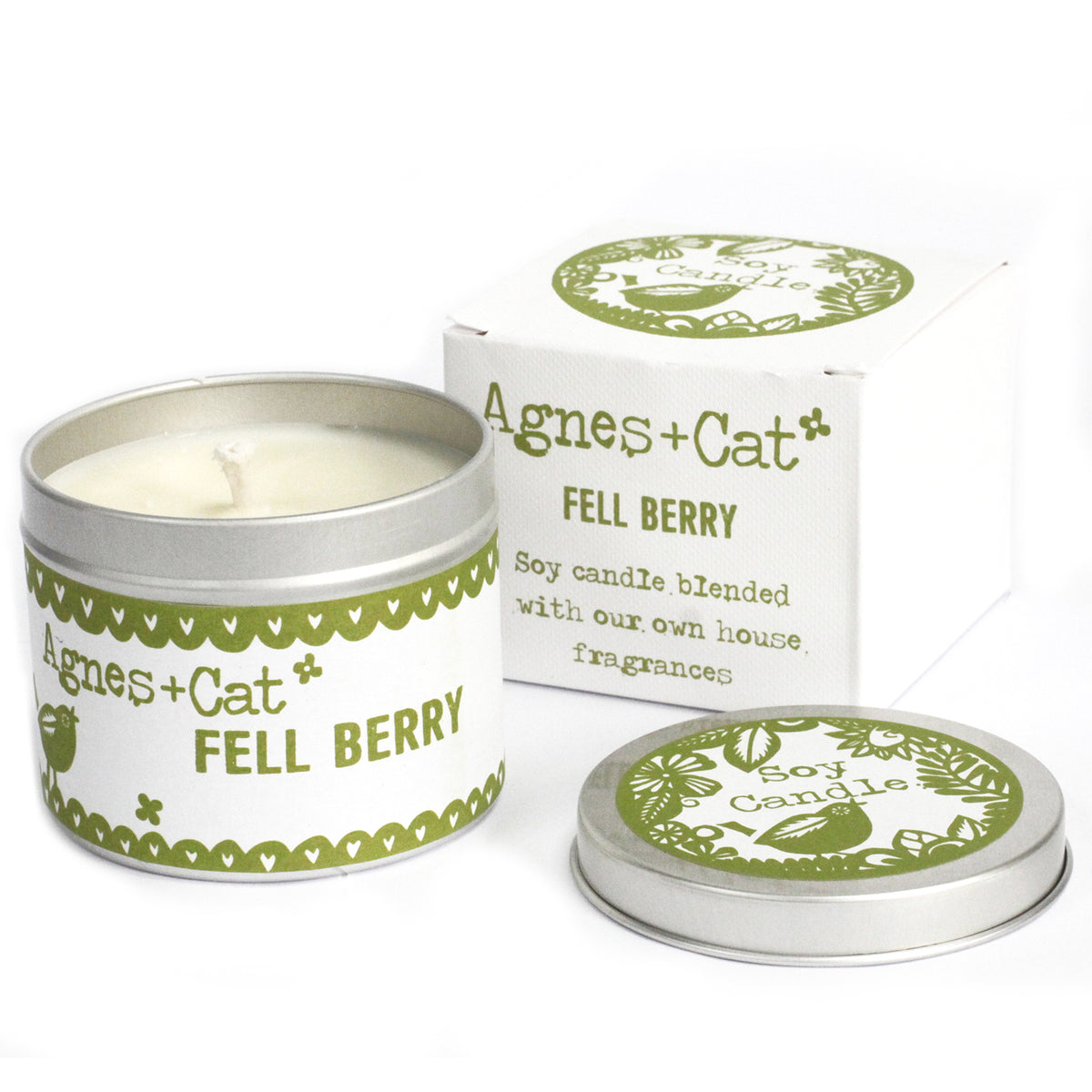 Agnes & Cat  doftljus sojavax - Fell Berry 200gm