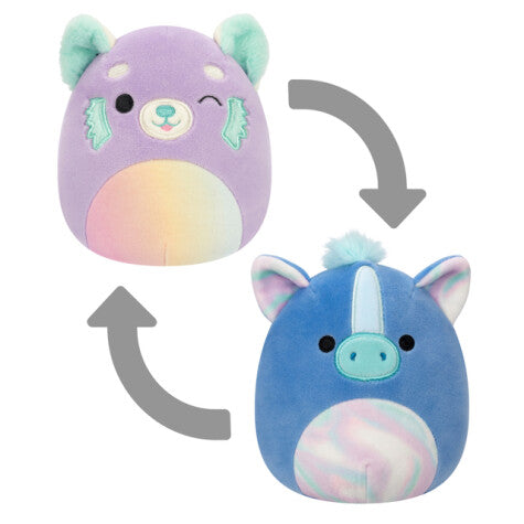 Squishmallows Flip A Mallows Official Kellytoy Lexis/Romano 13 cm