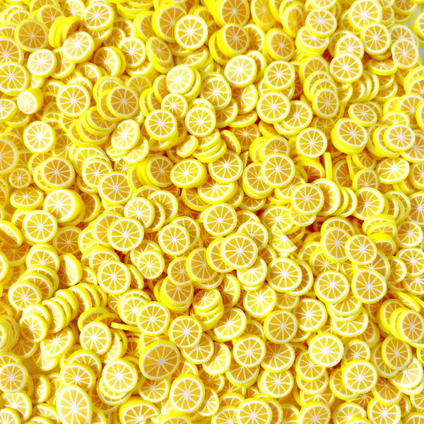 111585-2 Fruit Fimo Cane Slices Lemon