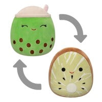 Squishmallows Flip A Mallows Official Kellytoy Kachina the Kiwi/Sevda the Boba 13 cm
