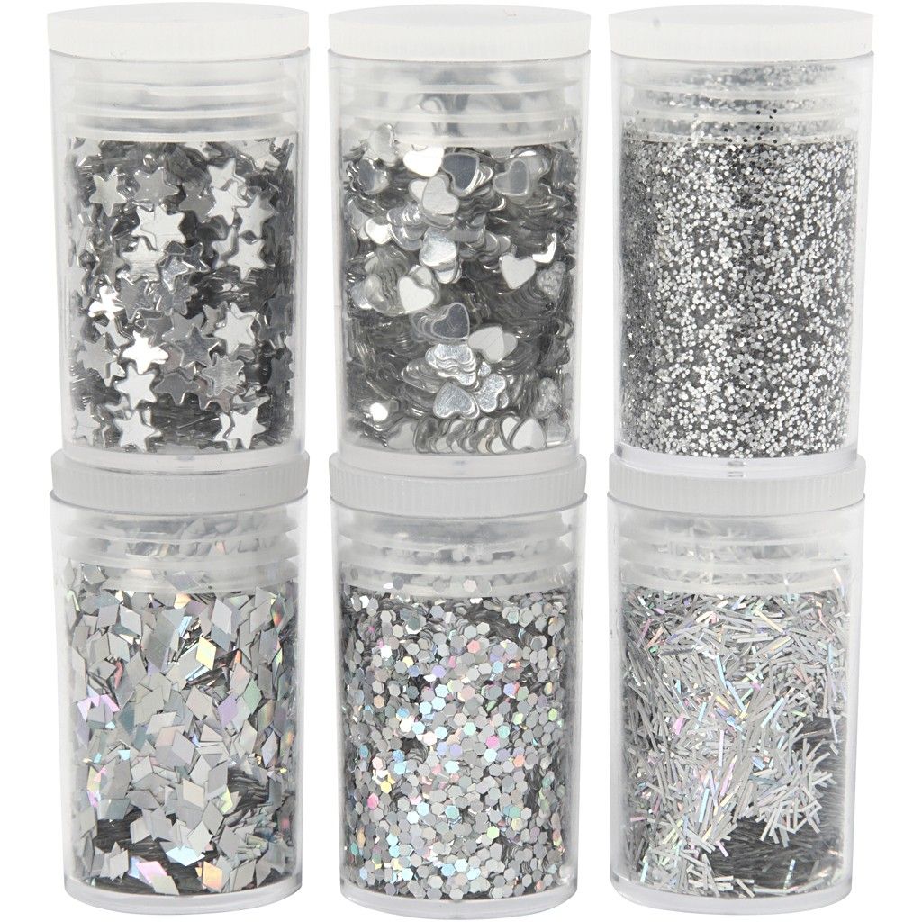 Glitter Silver 6x5 g