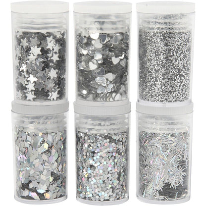 Glitter Silver 6x5 g