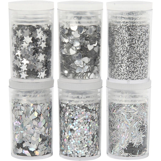 Glitter Silver 6x5 g