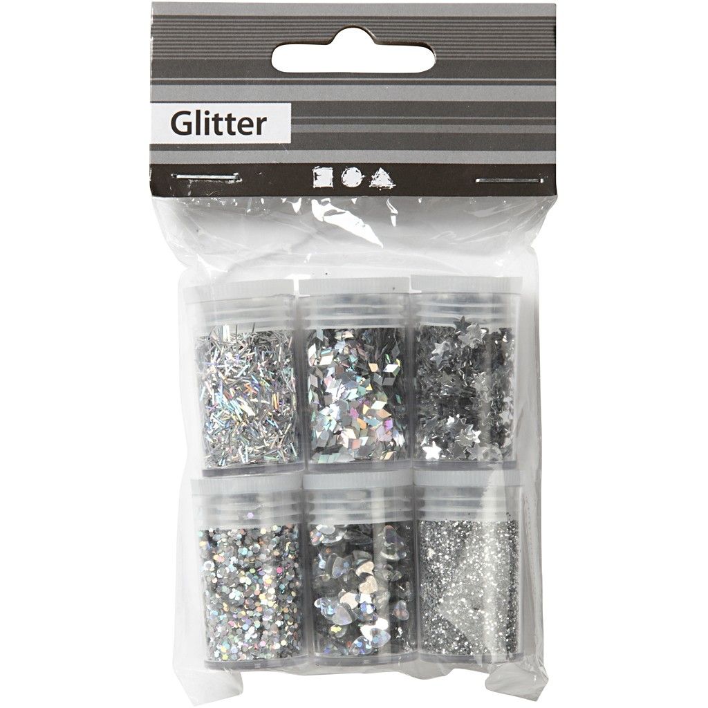 Glitter Silver 6x5 g