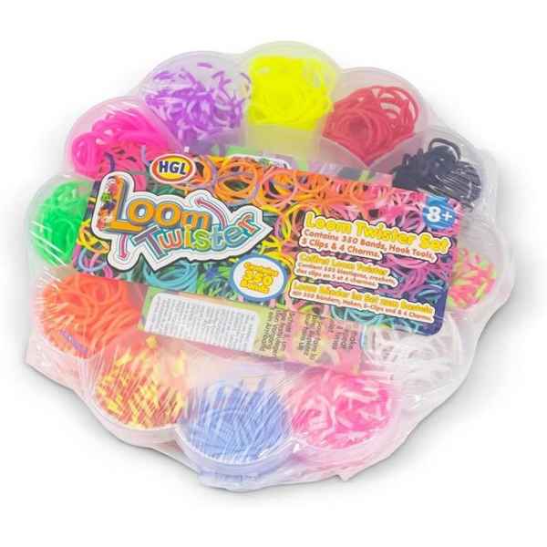 Loom Bands Kit 350 st. Inkl. Verktyg, Clips & Charms