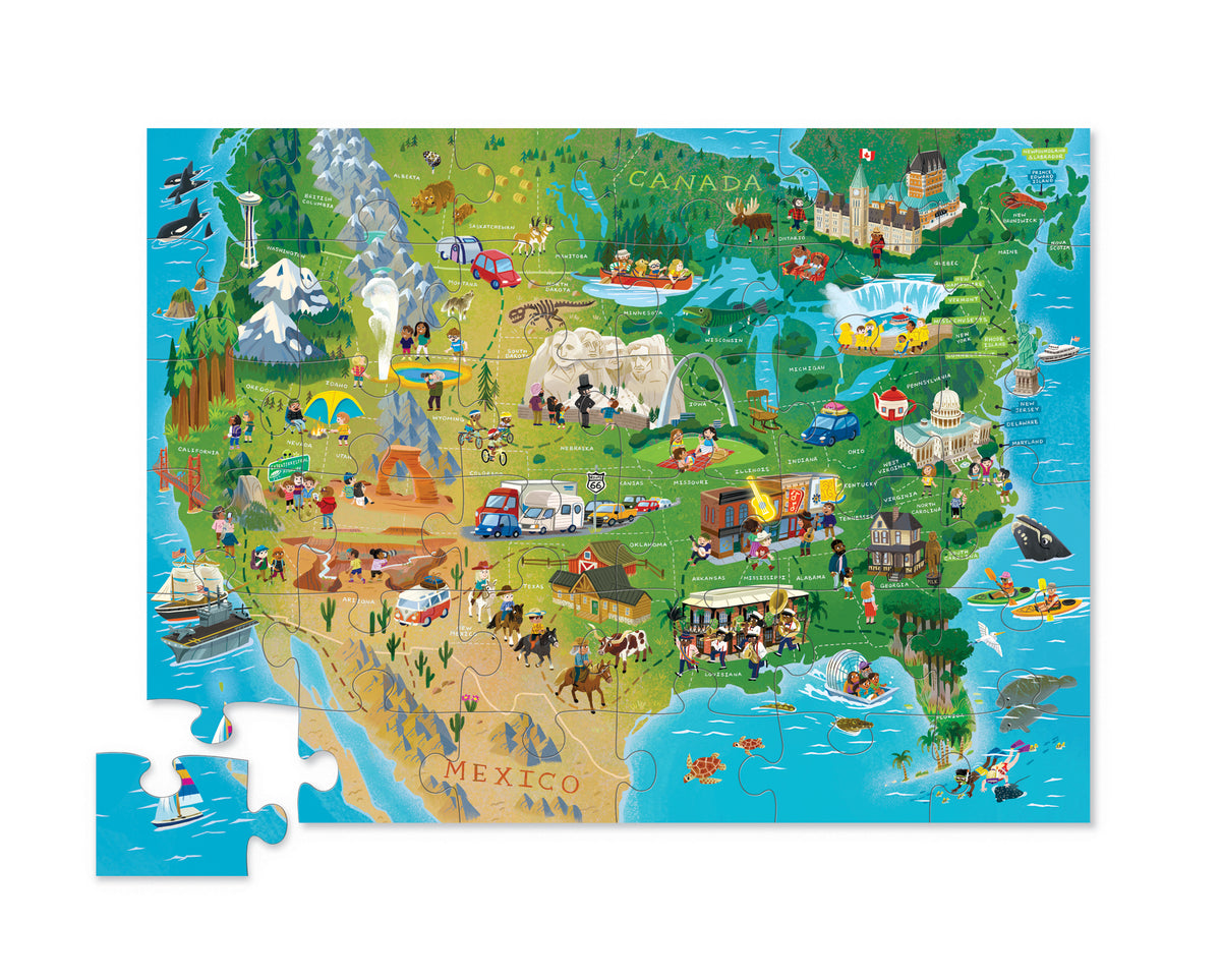 My First Map Puzzle/Discover America -36 pc
