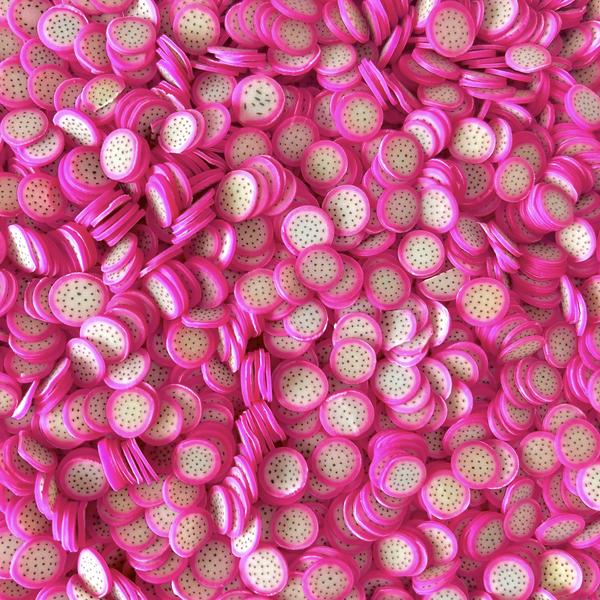 111585-6 Fruit Fimo Cane Slices Dragon Fruit