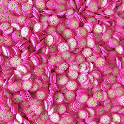 111585-6 Fruit Fimo Cane Slices Dragon Fruit
