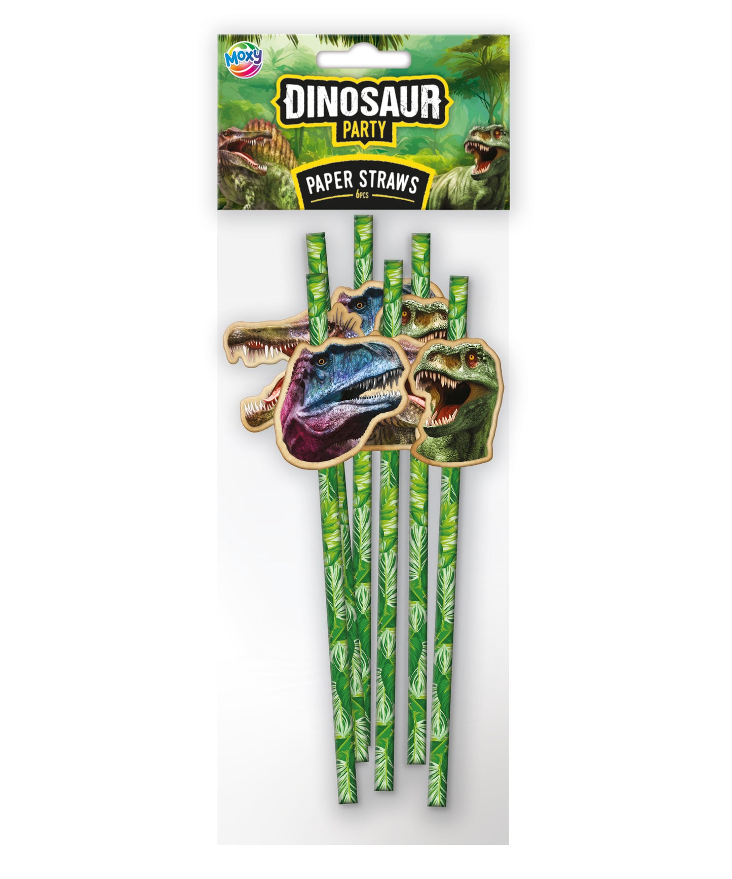 Sugrör Dino 19 cm 6-pack