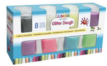 Junior Designer Modellera Glitter 8-Pack- 8×100