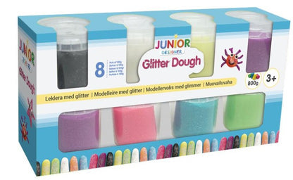 Junior Designer Modellera Glitter 8-Pack- 8×100