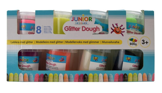 Junior Designer Modellera Glitter 8-Pack- 8×100