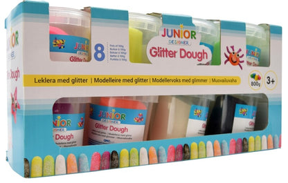 Junior Designer Modellera Glitter 8-Pack- 8×100
