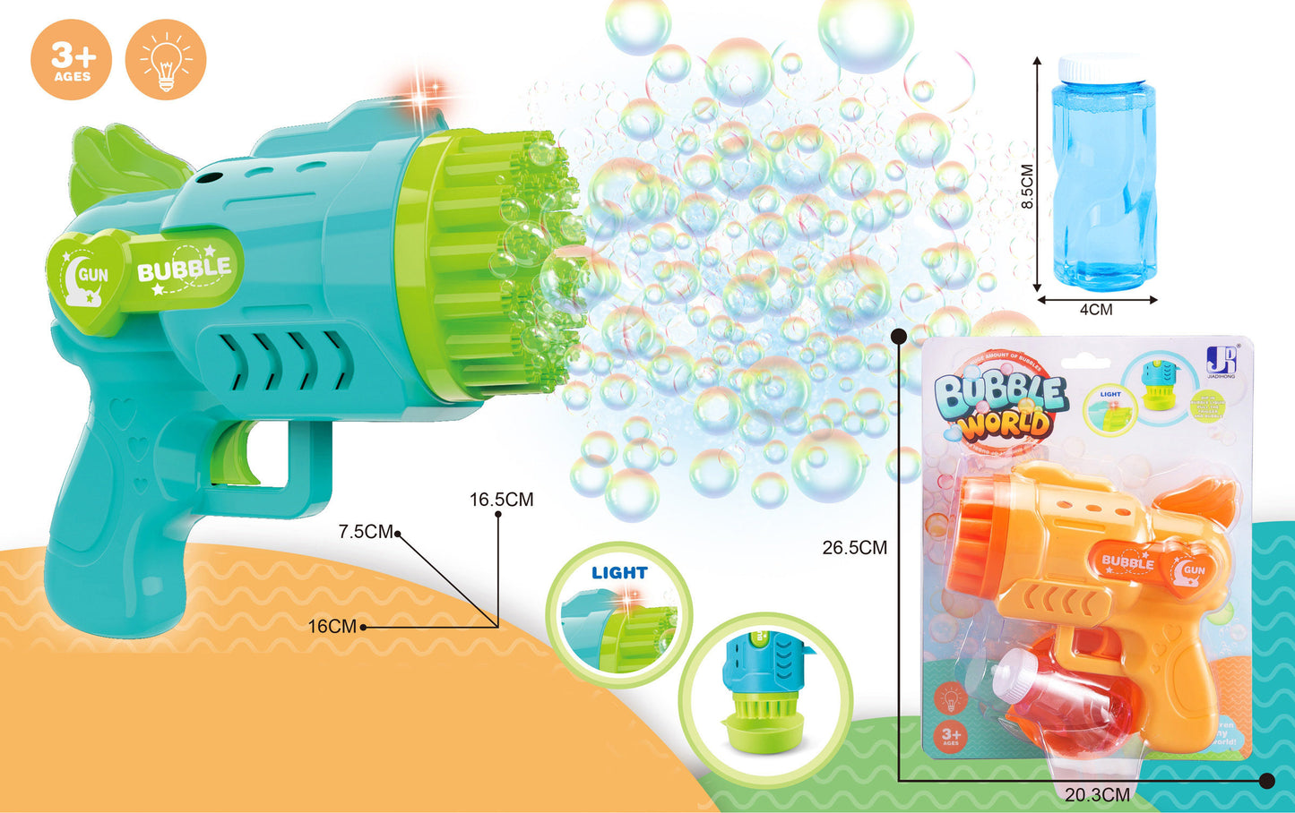 Såpbubbelmaskin B/O 75 ml 17 cm