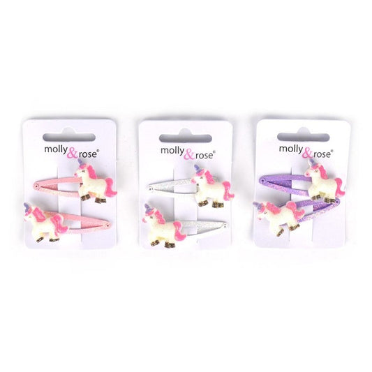 Hårklämma 2-pack Enhörning