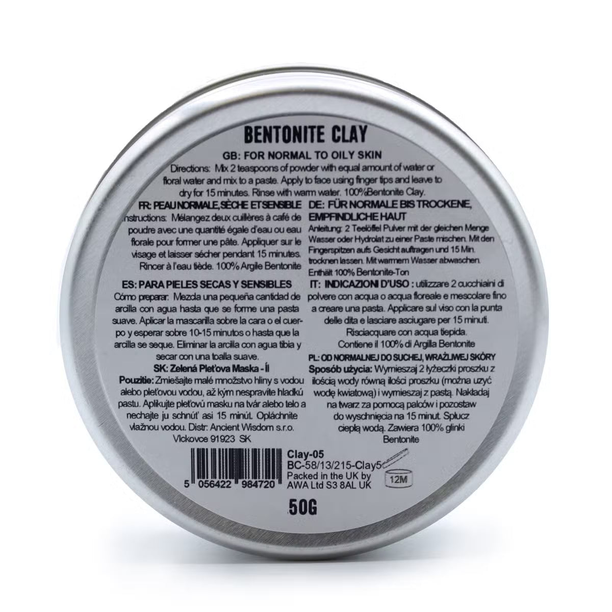 Ancient Wisdom Ansiktsmask Kaolin Lera 80g