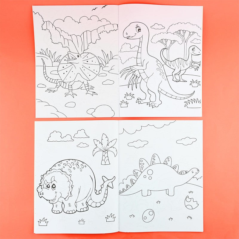 Dinosaurie målarbok och klistermärken