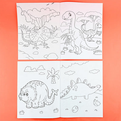 Dinosaurie målarbok och klistermärken