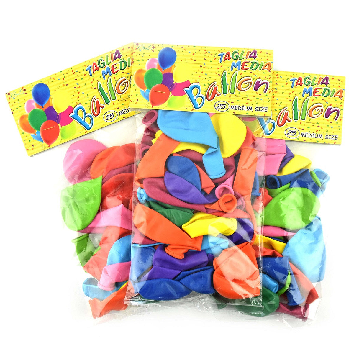 Ballonger 25-pack Flerfärgade Mellan Storlek 26cm