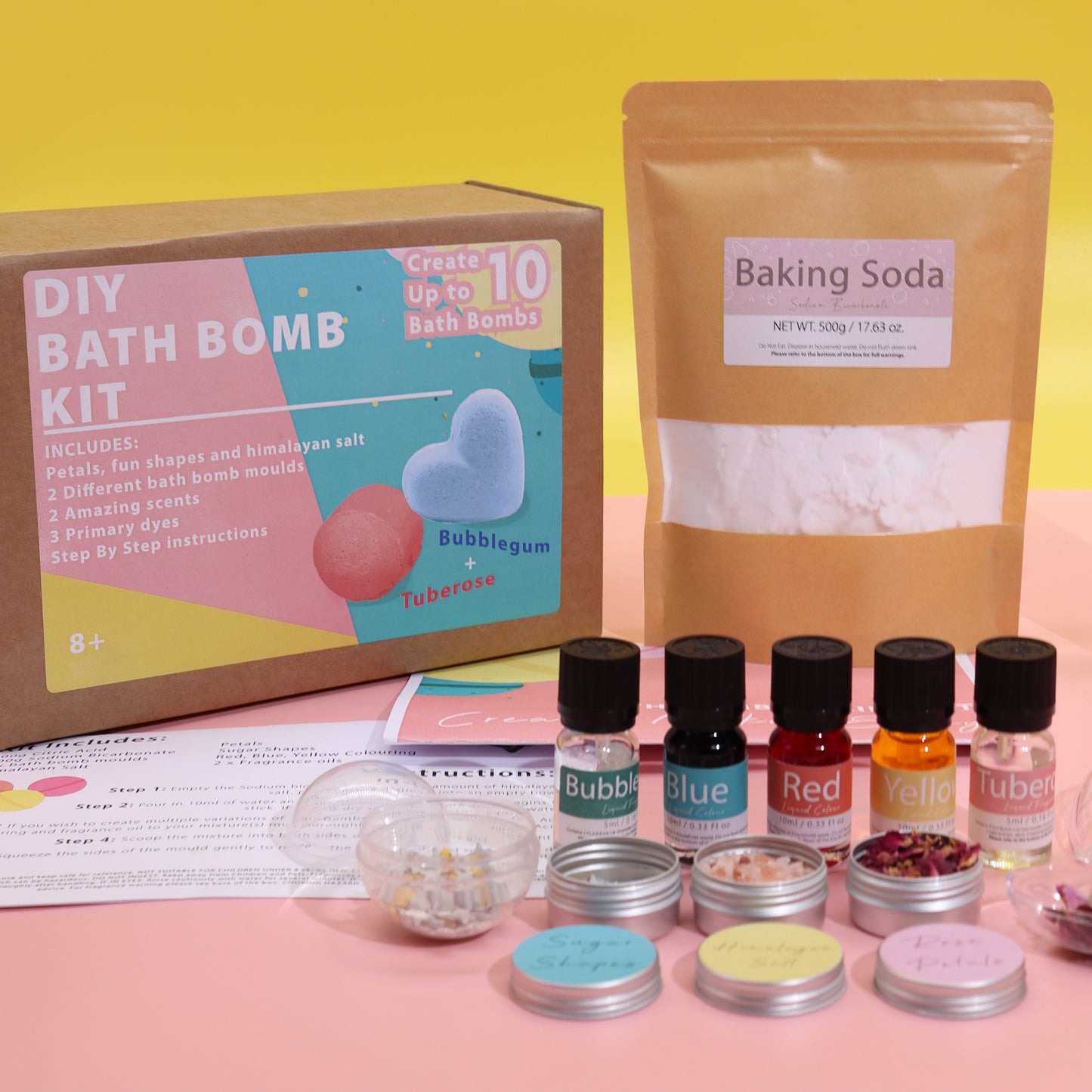 Ancient Wisdom DIY Bath Bomb Kit - Rose & Bubblegum