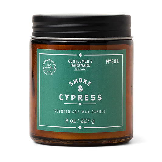 Scented Candle Smoke &amp; Cypress 8oz 