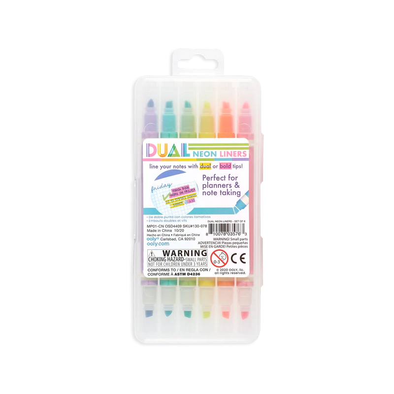 OOLY Dual liner double-ended neon highlighters