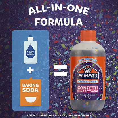 Elmer's Confetti Aktivator 259 ml Till PVA Lim För Slime