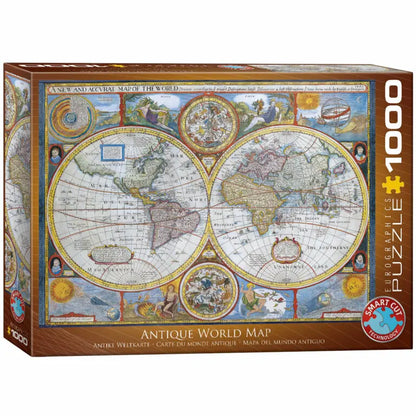 EuroGraphics Pussel Antique World Map 1000 bitar