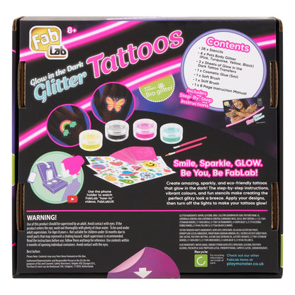 FabLab Glow in the dark -Glitter Tattoos