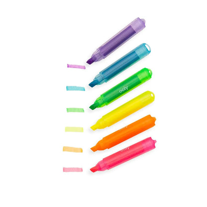 OOLY Luktpennor Fruktdoft Highlighters Mini Monster Neon Set om 6