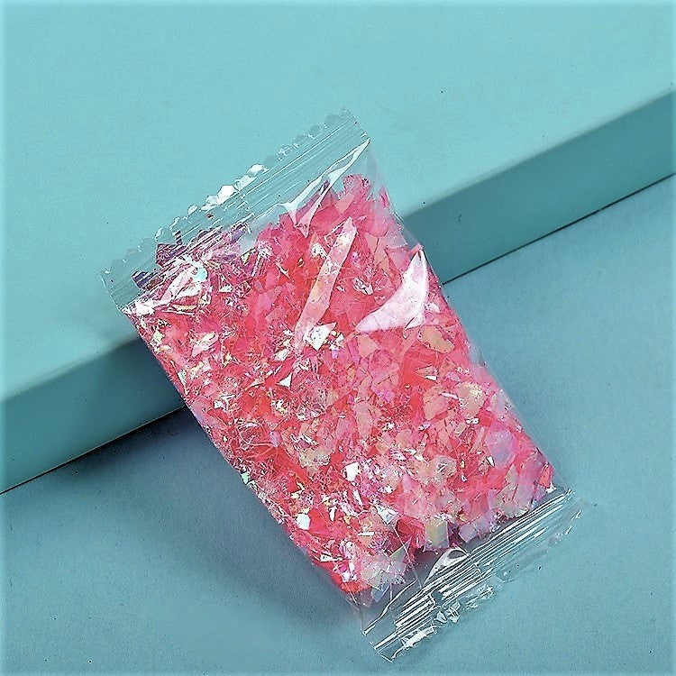 Glitterflingor Iriserande - Slime Dekorationer Fushia