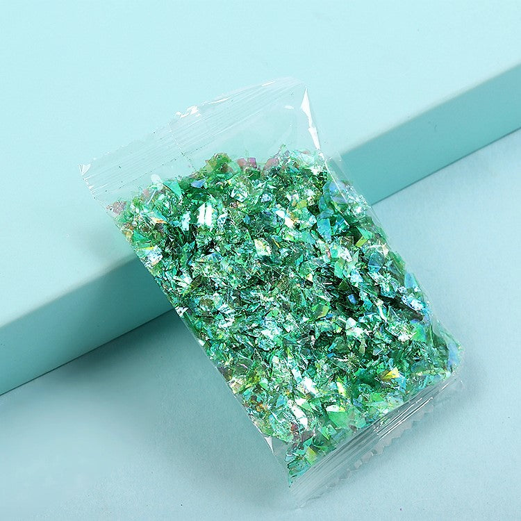Glitterflingor Iriserande - Slime Dekorationer Grön