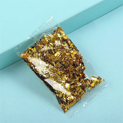 Glitterflingor metallic - Slime Dekorationer Guldmetallic